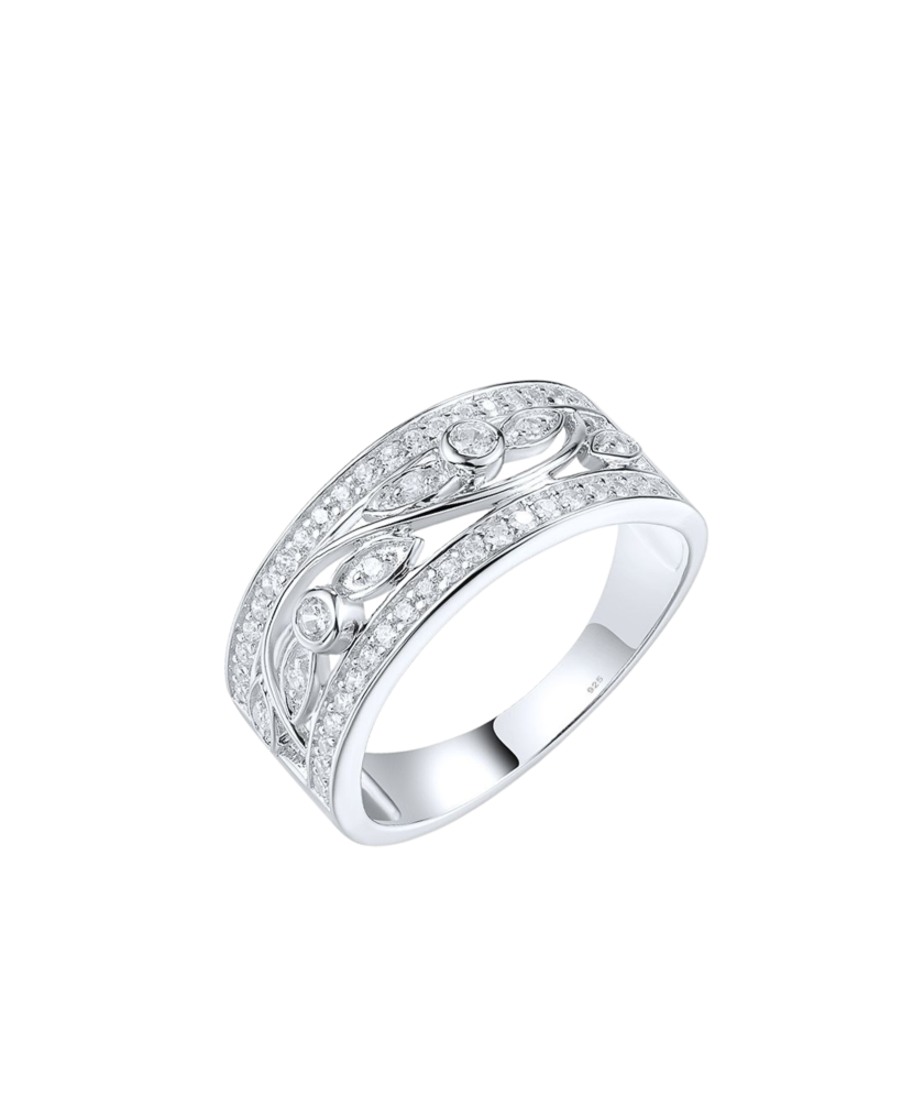 Sidabrinis žiedas su cirkoniais