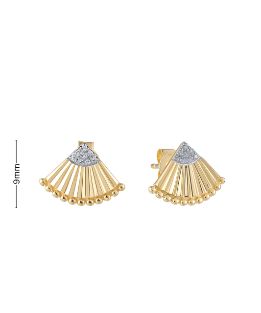 Geltono aukso auskarai su deimantais