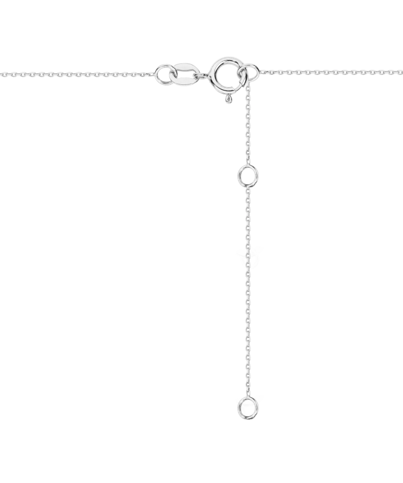Balto aukso Grandinėlė Su deimantiniu Pakabuku