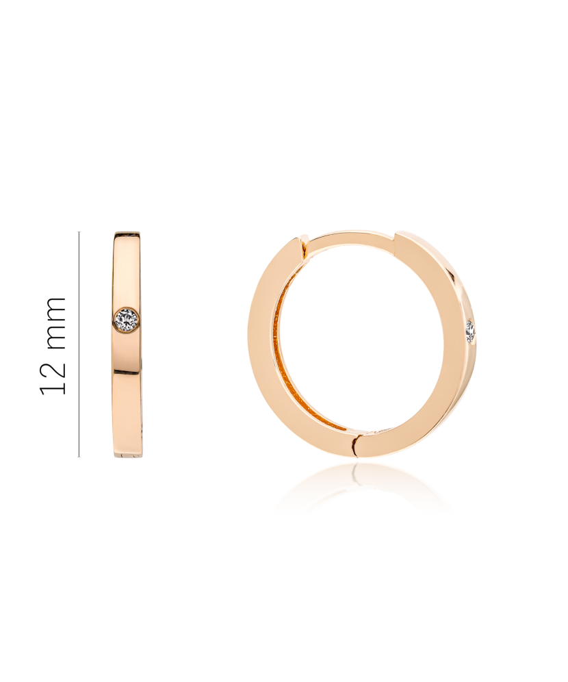 Auksiniai auskarai su deimantais