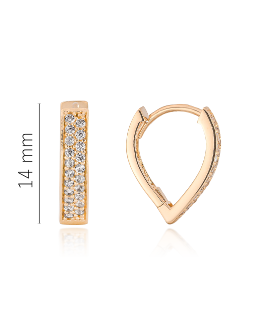 Auksiniai auskarai su cirkoniais