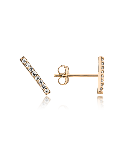 Auksiniai auskarai su cirkoniais