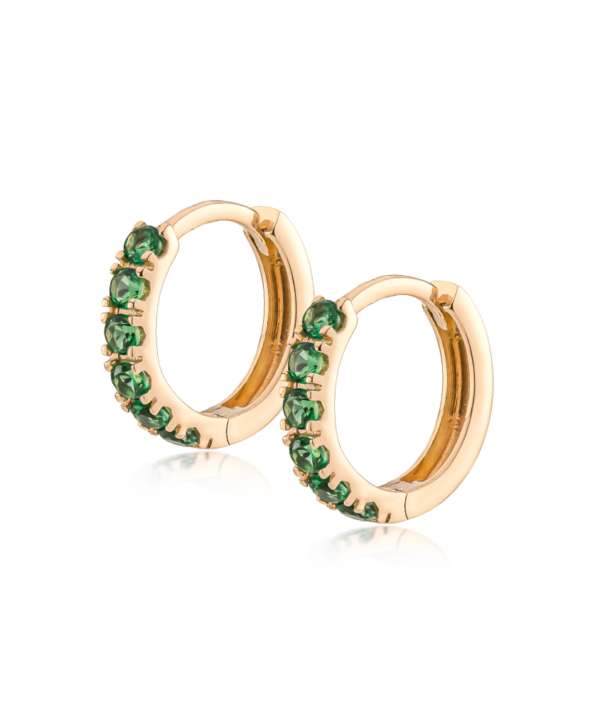 Auksiniai vaikiški auskarai su cirkoniais