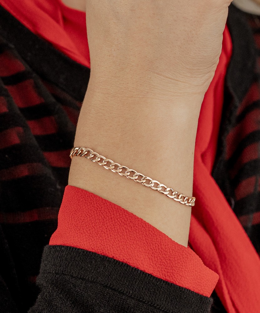 Auksinė apyrankė "curb" 4.6mm