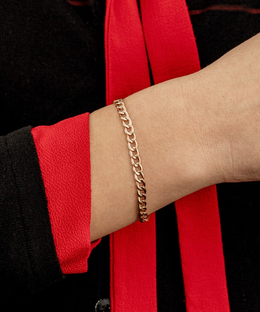 Auksinė apyrankė "curb" 4.6mm