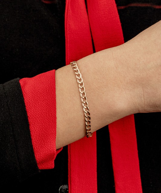 Auksinė apyrankė "curb" 4.6mm