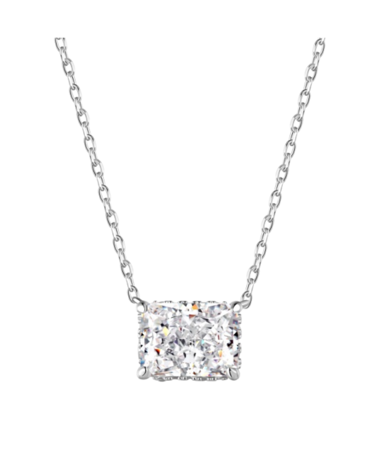 Sidabrinė grandinėlė su cirkonio pakabuku