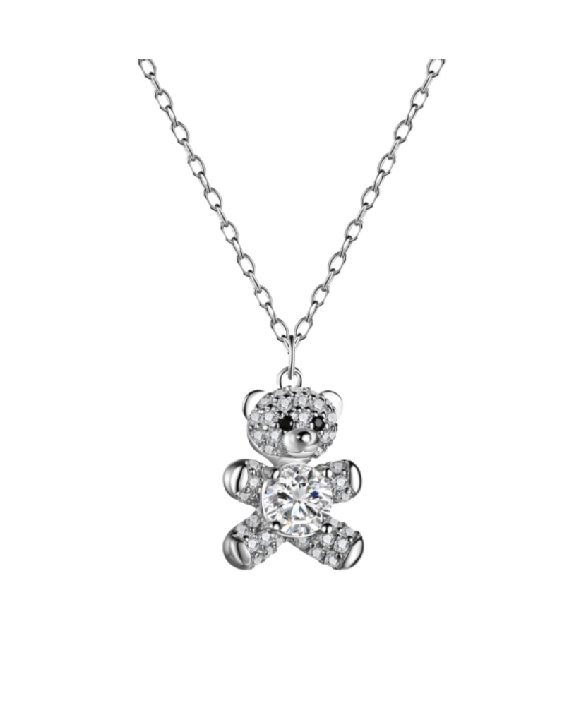 Sidabrinė grandinėlė su cirkonio pakabuku