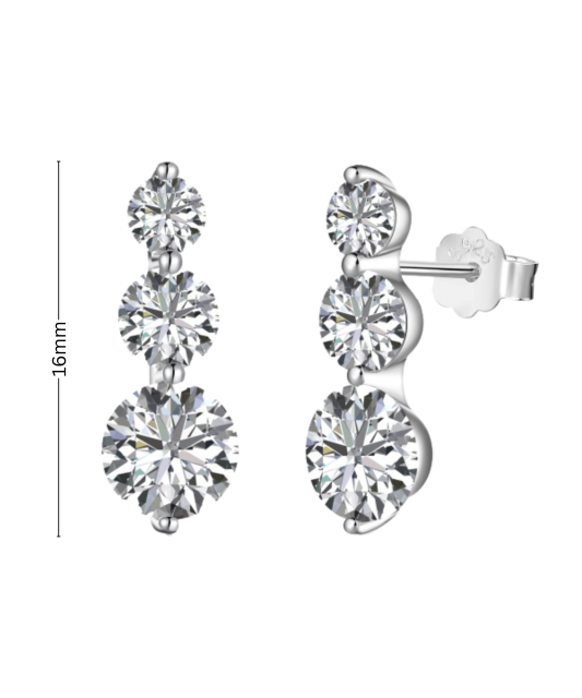 Sidabriniai auskarai su cirkoniais