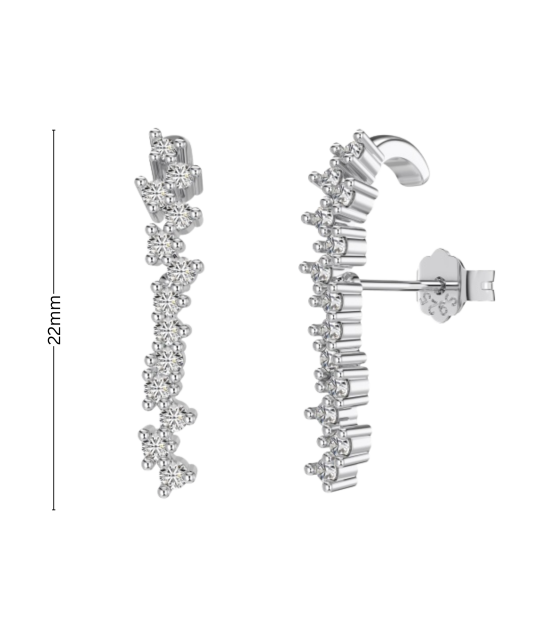 Sidabriniai auskarai su cirkoniais