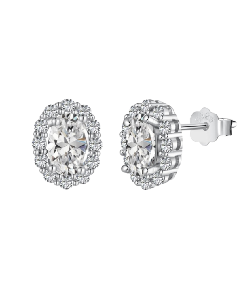 Sidabriniai auskarai su cirkoniais