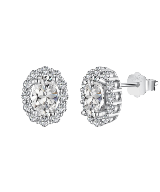 Sidabriniai auskarai su cirkoniais