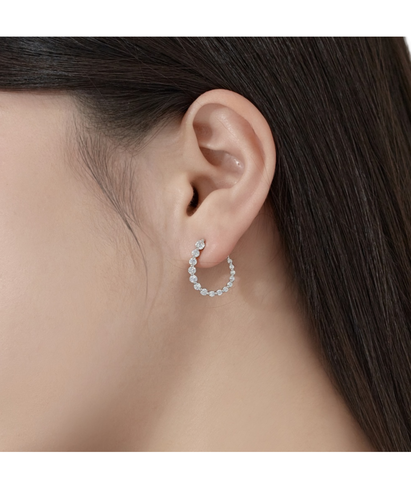 Sidabriniai auskarai su cirkoniais