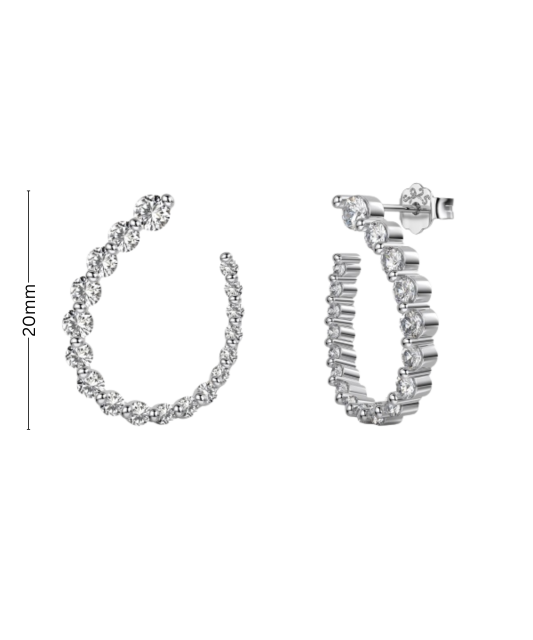 Sidabriniai auskarai su cirkoniais