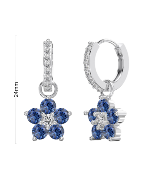 Sidabriniai auskarai su cirkoniais