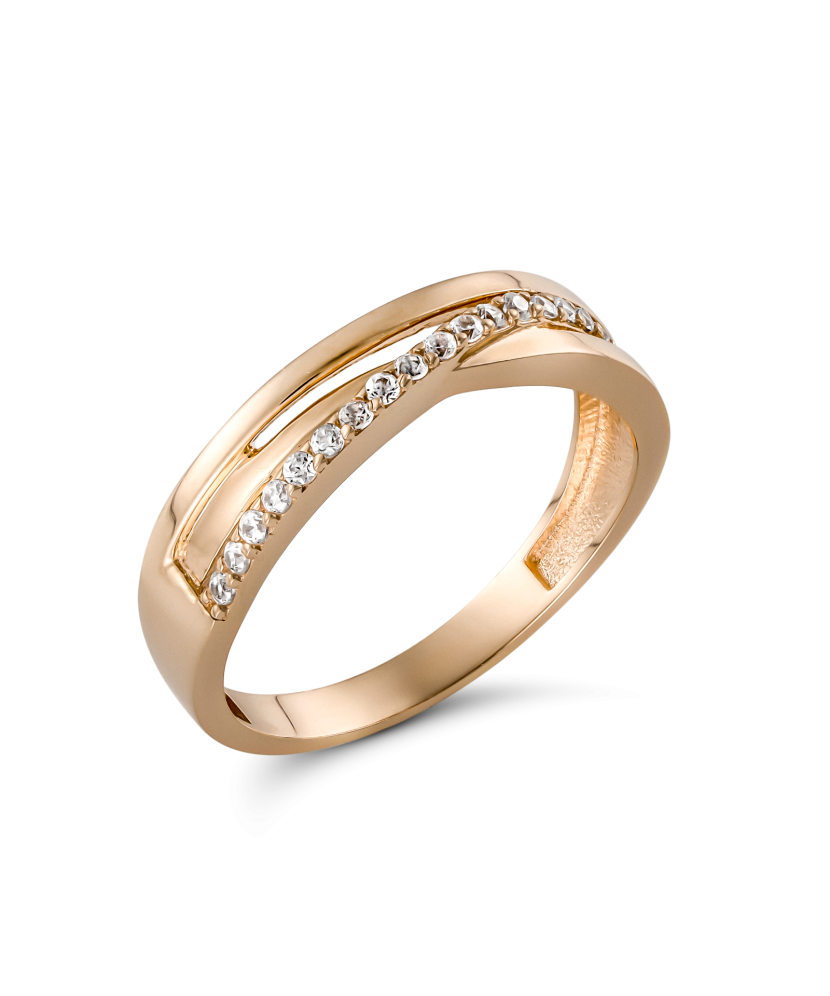 Auksinis žiedas su cirkoniais