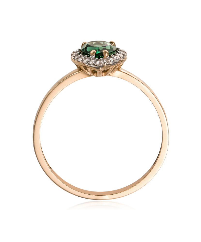 Auksinis žiedas su cirkoniais