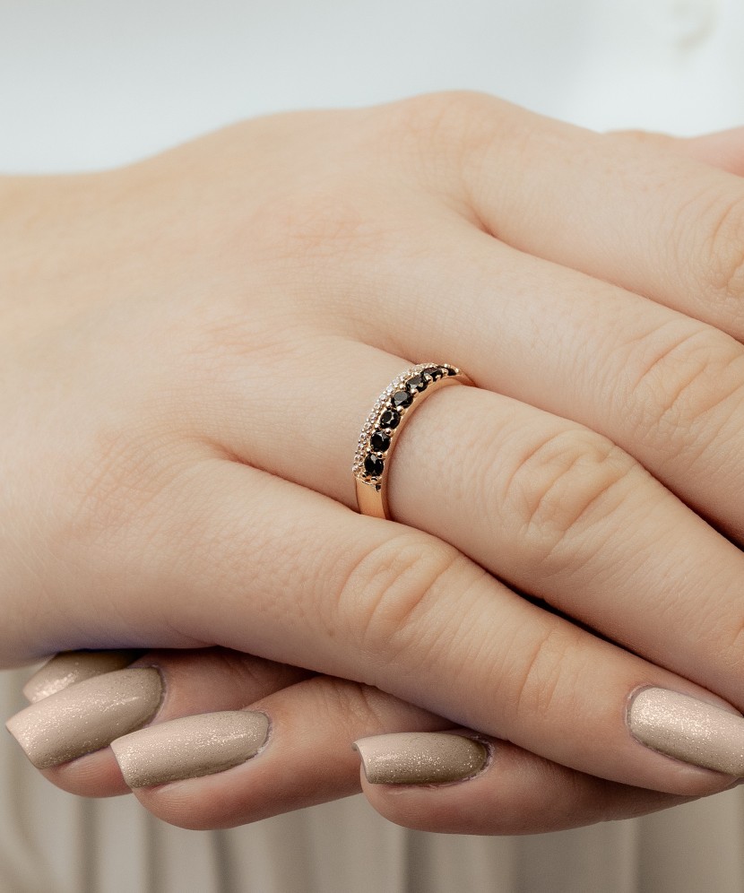 Auksinis žiedas su cirkoniais