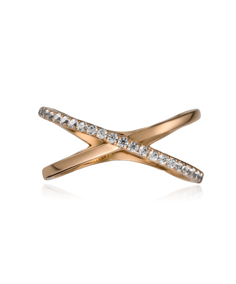 Auksinis žiedas su cirkoniais