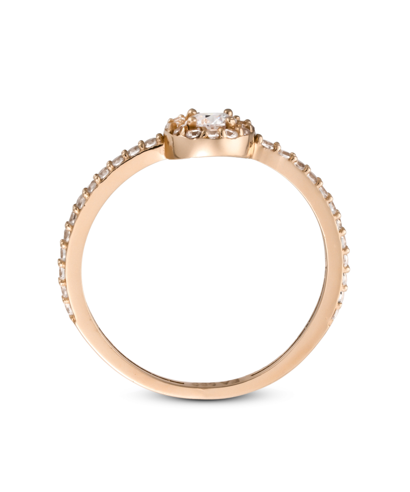 Auksinis žiedas su cirkoniais