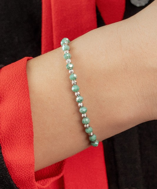 Juodo Siūlo Apyrankė Su Sidabru Ir Oniksais