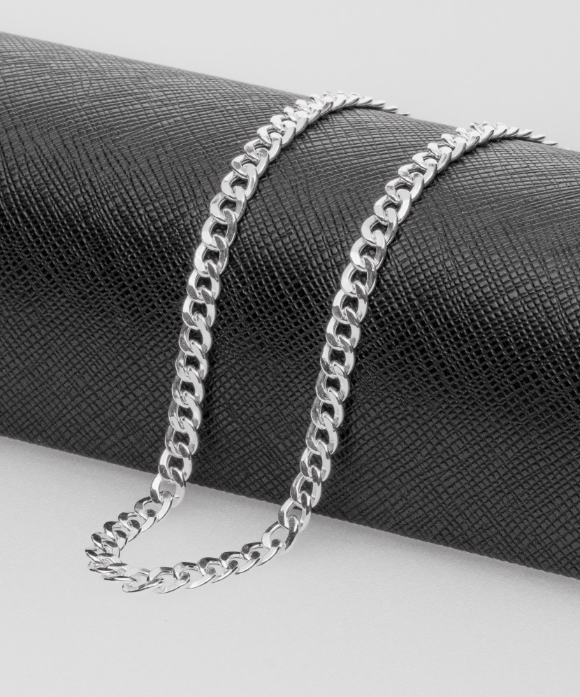 Sidabrinė vyriška grandinėlė "Curb" 4.9mm  - Goldinga