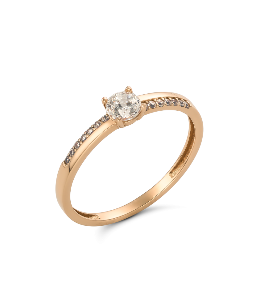 Auksinis žiedas su cirkoniais