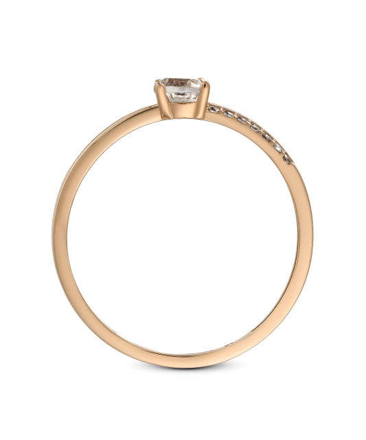 Auksinis žiedas su cirkoniais