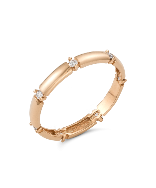 Auksinis žiedas su cirkoniais