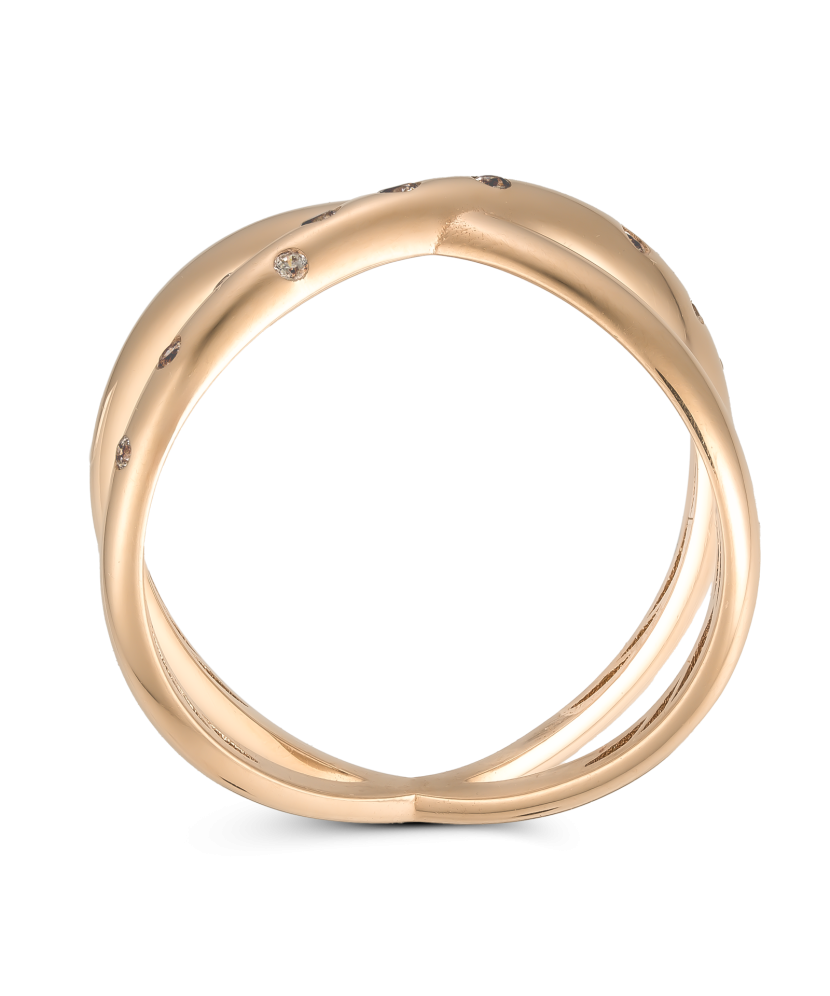 Auksinis žiedas su cirkoniais