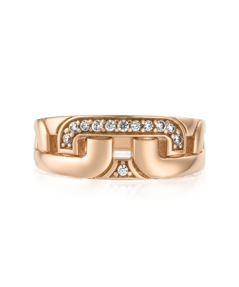 Auksinis žiedas su cirkoniais