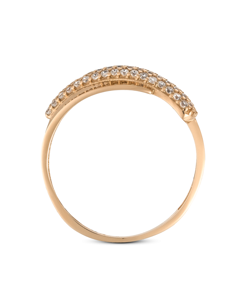 Auksinis žiedas su cirkoniais