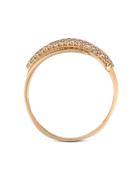 Auksinis žiedas su cirkoniais