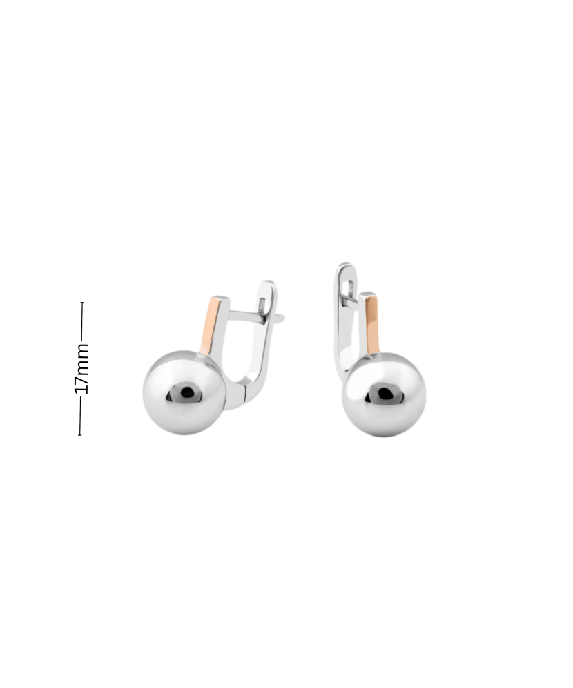 Sidabriniai auskarai dengti auksu