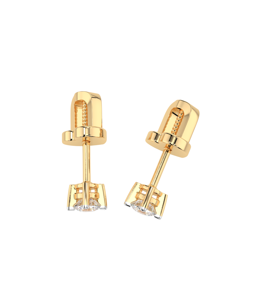 Geltono aukso auskarai su deimantais  - Goldinga