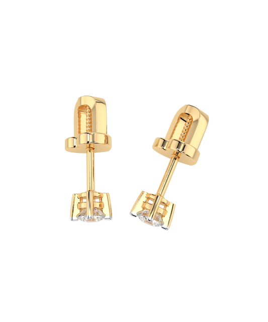 Geltono aukso auskarai su deimantais  - Goldinga