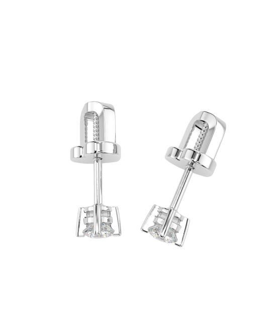 Balto aukso auskarai su deimantais  - Goldinga