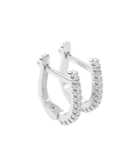 Balto aukso auskarai su briliantais  - Goldinga