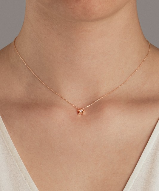 Auksinė grandinėlė su cirkonio pakabuku "Žvaigždė"