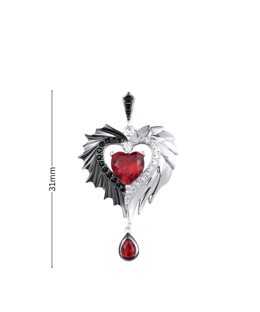 Sidabrinis pakabukas su špineliais ir cirkoniais