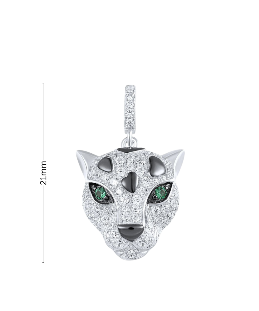 Sidabrinis pakabukas su špineliais ir cirkoniais