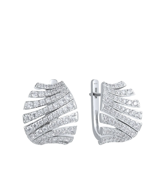 Paauksuoti Sidabriniai auskarai su cirkoniais