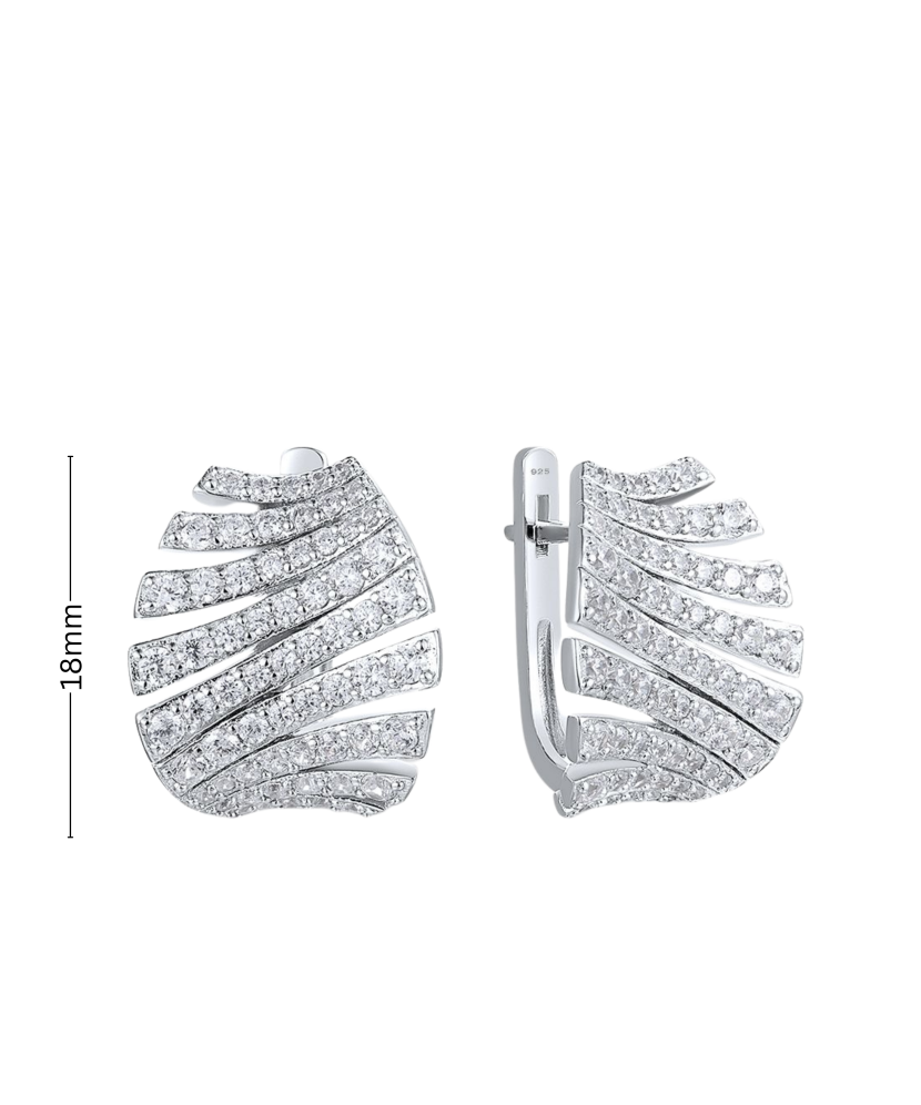 Paauksuoti Sidabriniai auskarai su cirkoniais