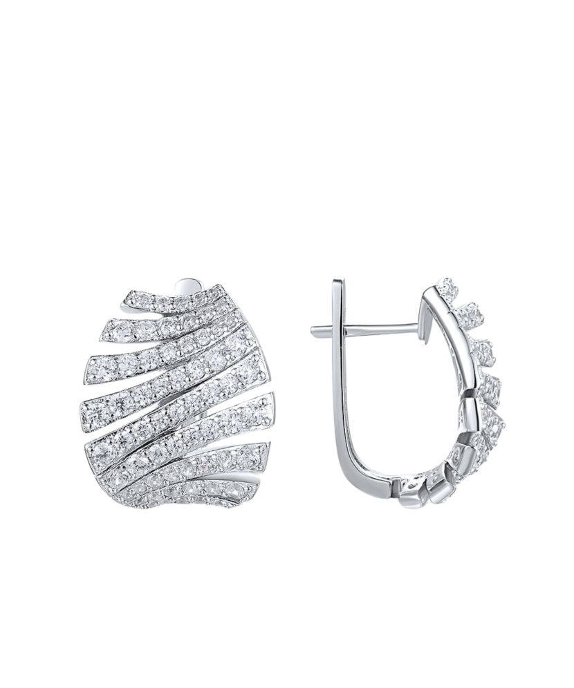 Paauksuoti Sidabriniai auskarai su cirkoniais