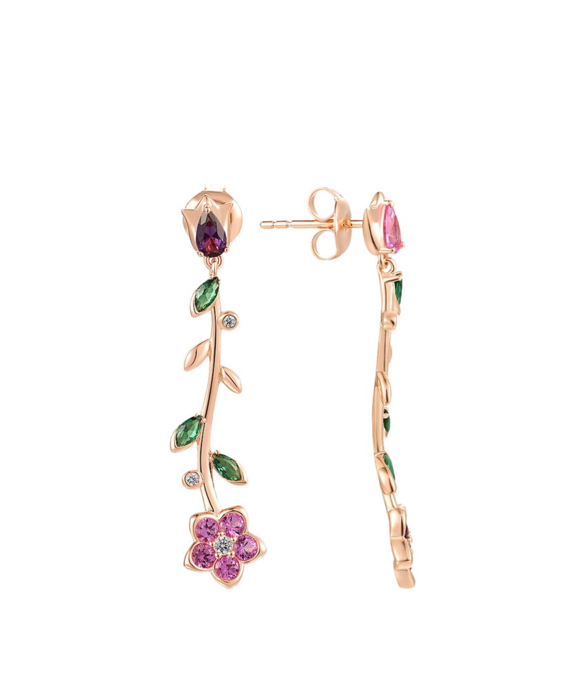 Paauksuoti sidabriniai auskarai su cirkoniais