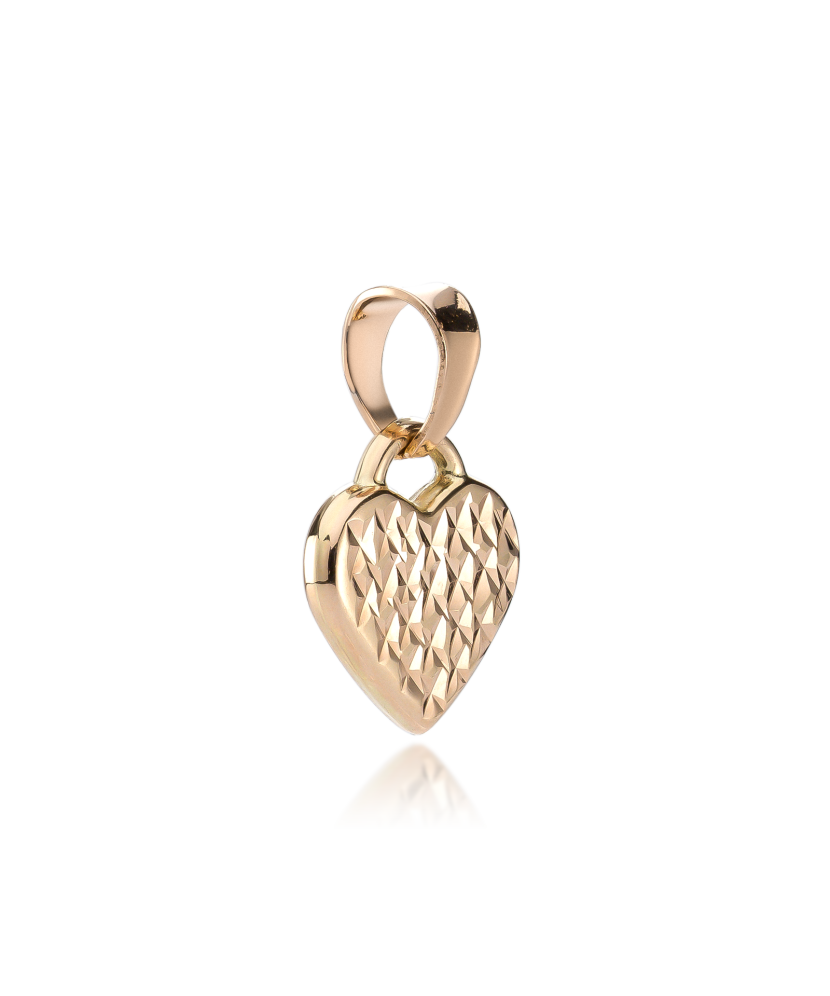 Dvipusis auksinis pakabukas "Širdelė"