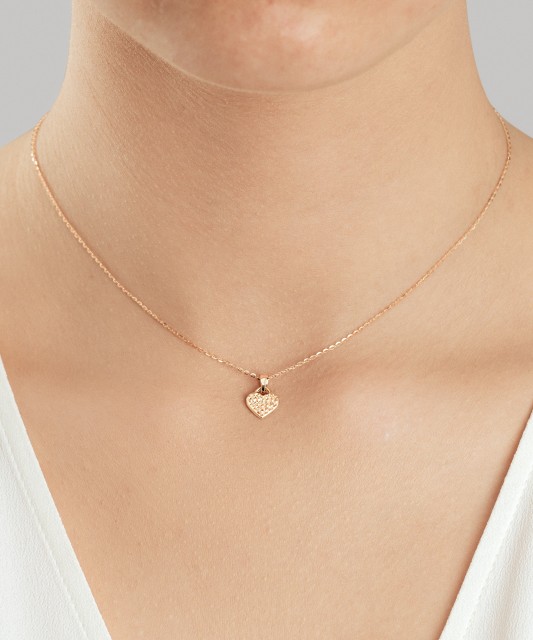 Dvipusis auksinis pakabukas "Širdelė"