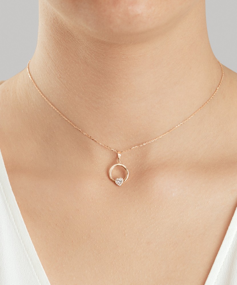 Auksinis pakabukas su cirkoniu