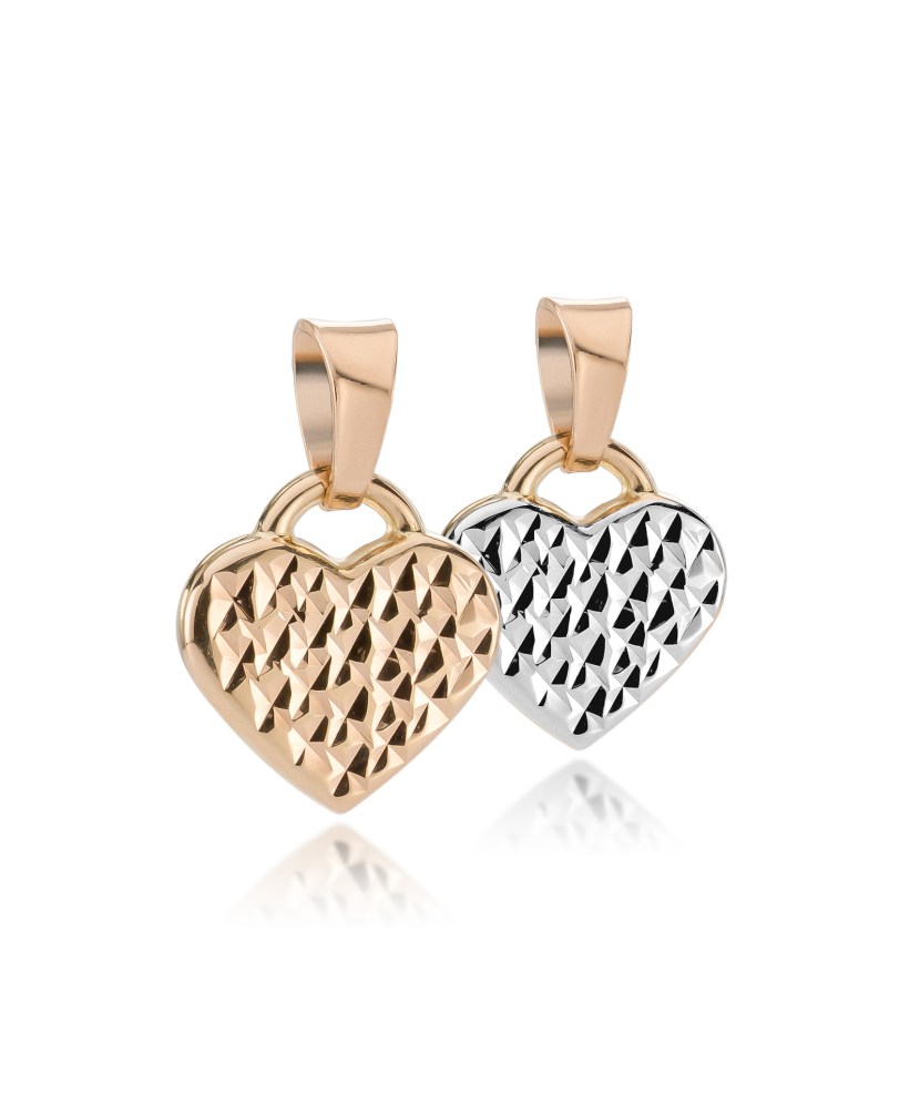 Dvipusis auksinis pakabukas "Širdelė"