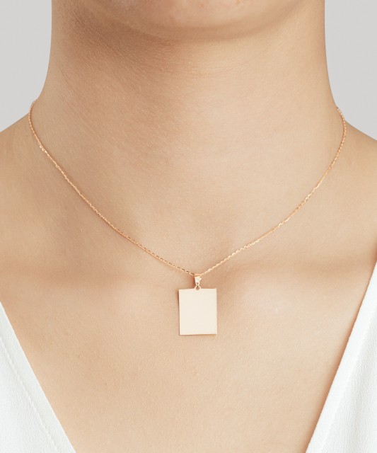 Auksinis pakabukas "Plokštelė"